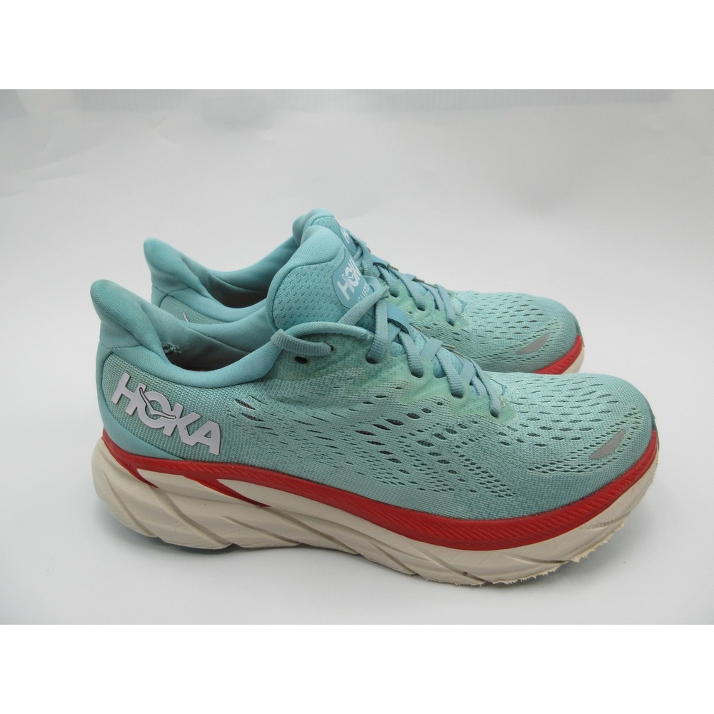 Hoka One One Clifton 8 Running Shoes Womens Size 7.5 Blue Cushioned Sneakers